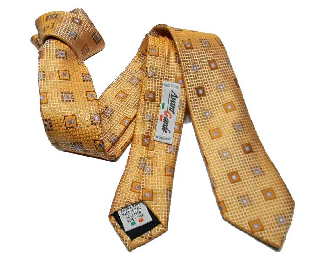 TigerTie Cravatta Uomo In Seta, Striscioni Arancione, Rosso-Arancio E Bianco, Taglio Classico 150x8 Cm, Eleganza