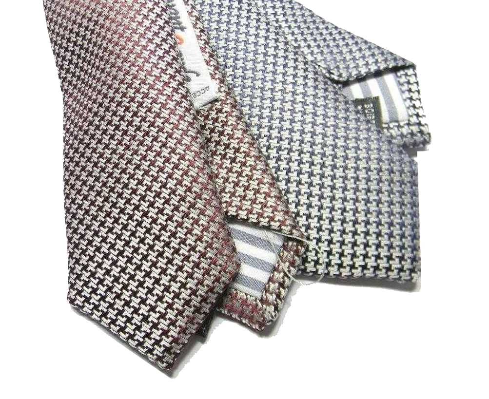 Set Cravatta Uomo In Microfibra Con Fantasia Tartan Quadri, Gemelli E Fazzoletto Da Taschino - Nero E Grigio