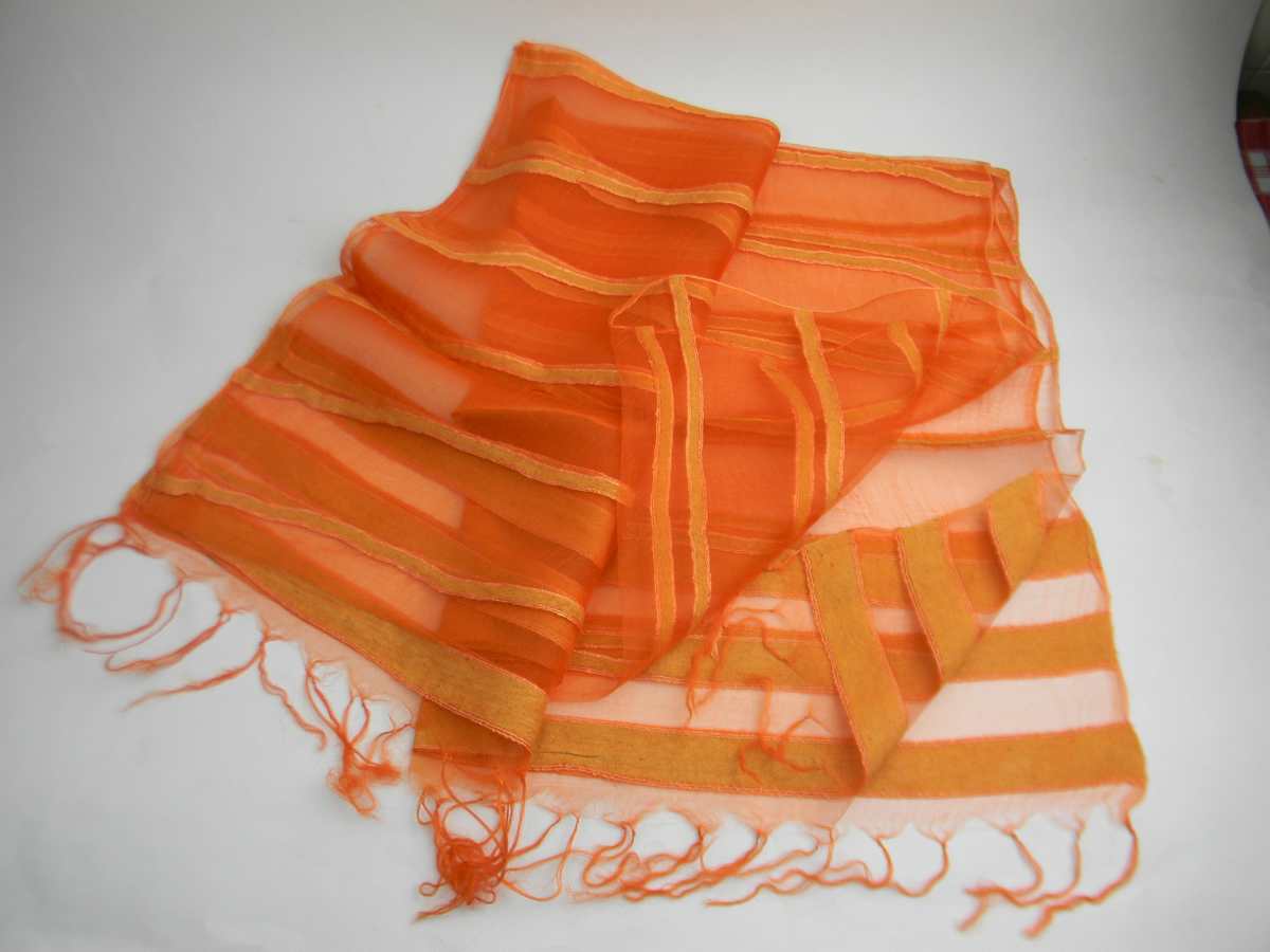 Rotolo Tessuto Organza Glitterato Arancione, 29 Cm X 25 M, Ideale Per Decorazioni Matrimonio, Runner Da Tavola, Fiocchi Per Sedie E Bomboniere