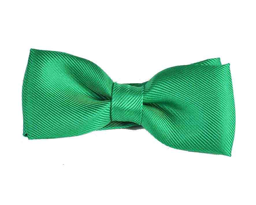 Nœud Papillon Homme Vert Ensemble Sac à Main De Soie avec Bords Contrast Emerald - Imagen 2 de 3