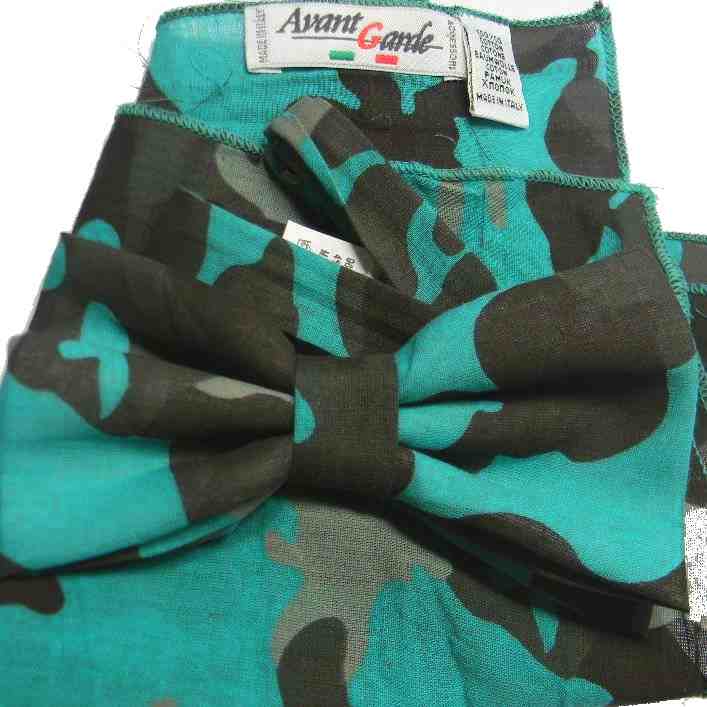 Papillon uomo mimetico e pochette da taschino abbinata completo camouflage - Picture 8 of 11