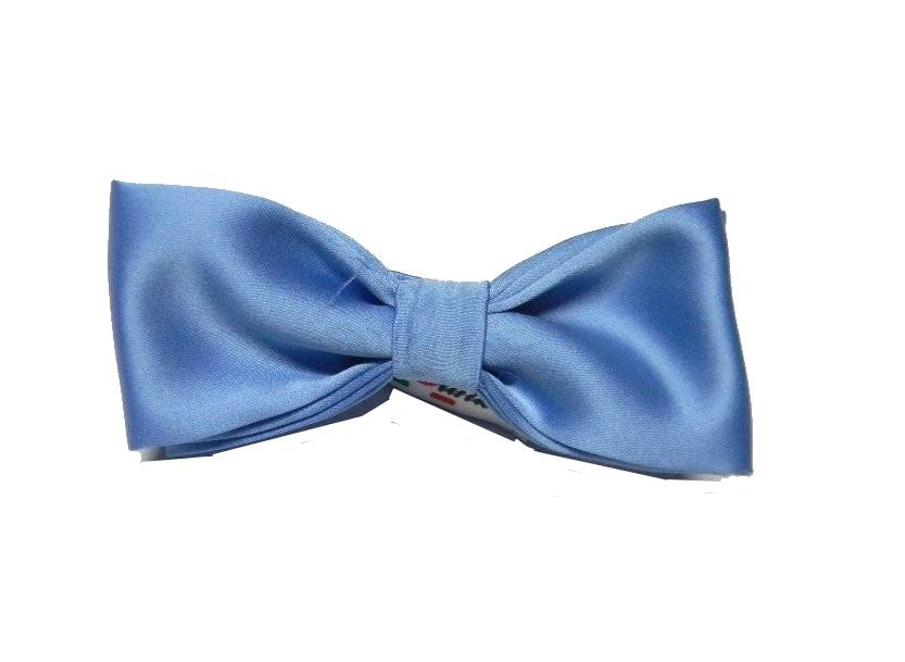 Papillon uomo azzurro poli vari cravatta a farfalla azzurra bow-tie made italy - Picture 6 of 7