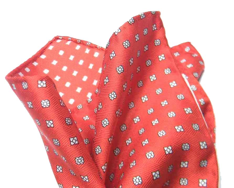 Pochette da uomo rossa seta fazzoletto da taschino fantasia classica varie  dispo | eBay