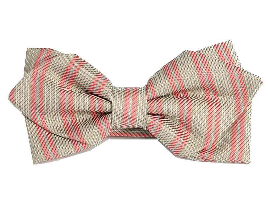 Novita papillon uomo con punte striped tips bow-tie cravatta farfalla farfallino - Picture 13 of 14