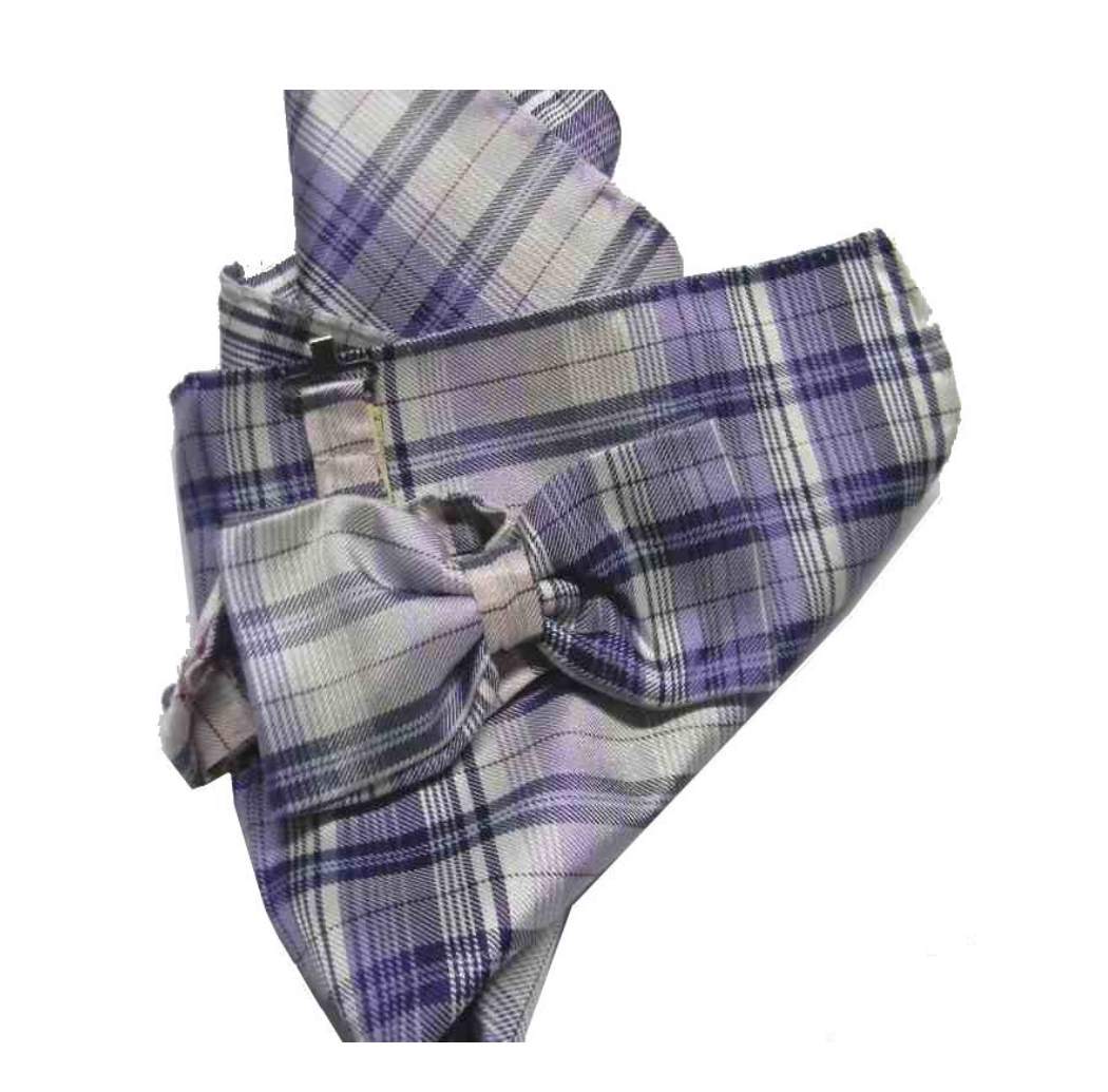 Kombiniert Krawatte zu Butterfly Papillon Blau Seide Und Clutchbag Check Grau - Bild 8 von 8