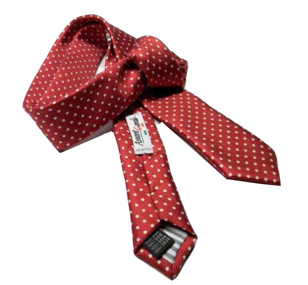 CRAVATTA uomo bordeaux A POIS bianchi CRAVATTE A PALLINI SETA VARIE slim m Italy - Imagen 7 de 9