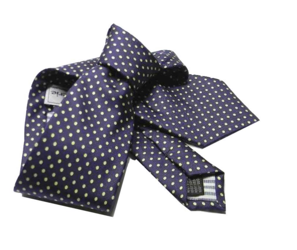 CRAVATTA uomo A POIS blu e gialla CRAVATTE A PALLINI gialli SETA vari slim Italy - Imagen 7 de 7