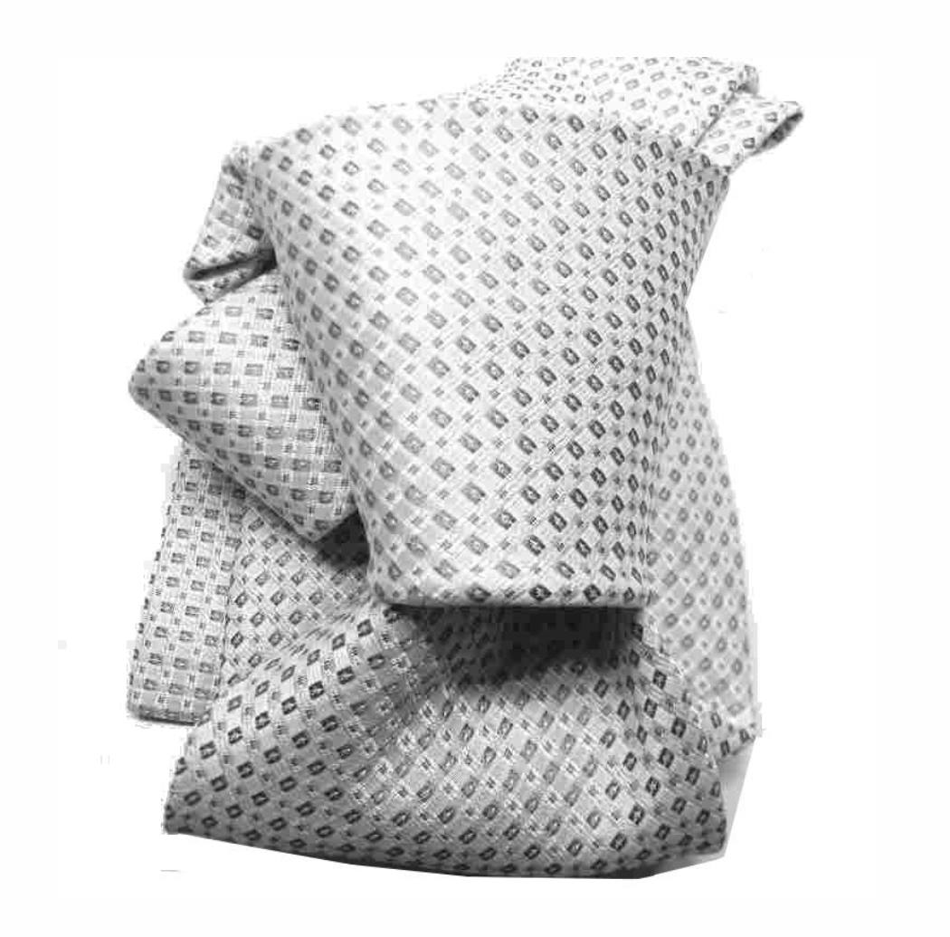 Cravatta cerimonia grigio grigia grigi Cravatte Bianche Bianca perlata necktie - Picture 9 of 13