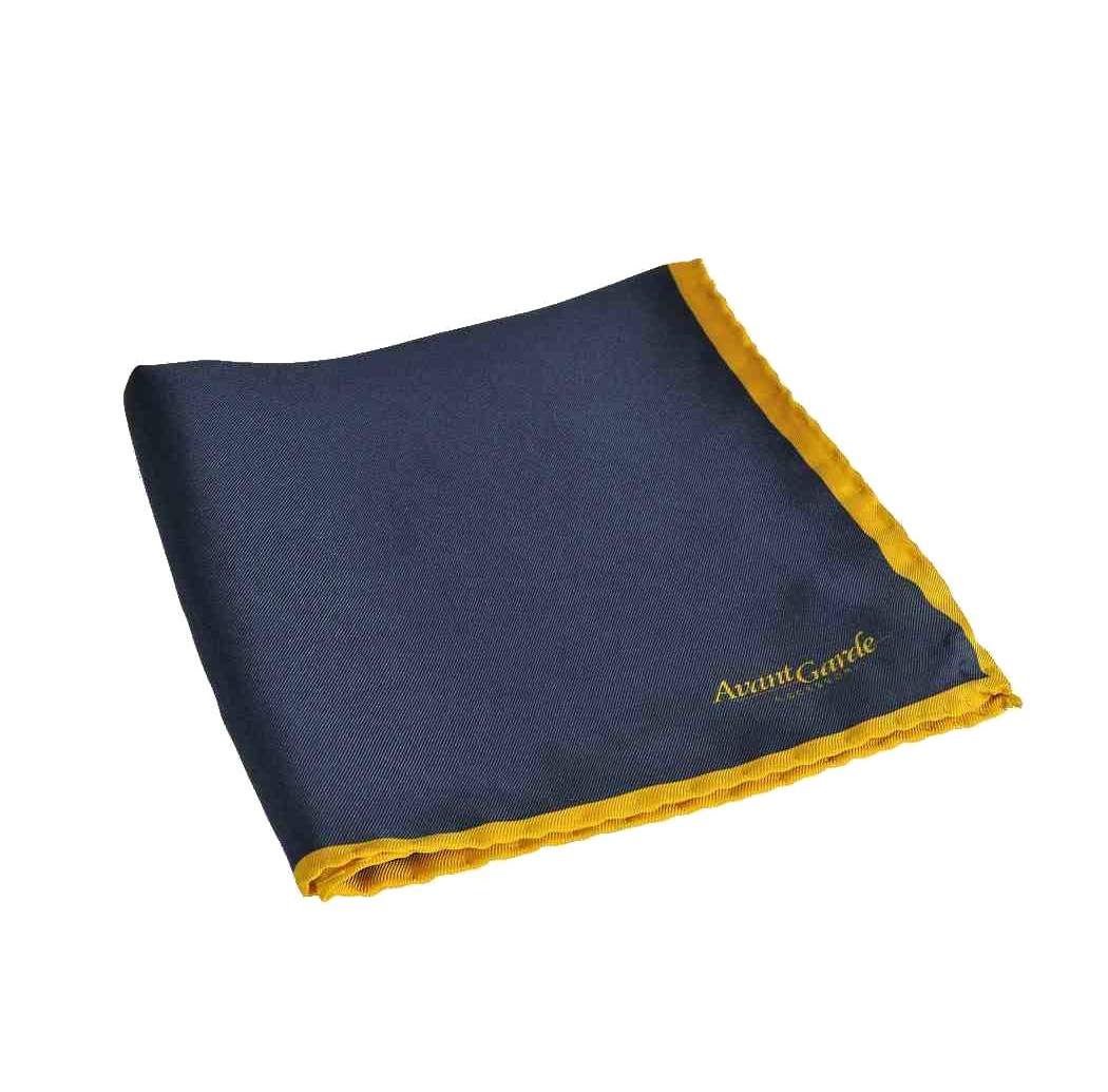 PAPILLON UOMO GIALLO OCRA COMPLETO POCHETTE DI SETA CON BORDI CONTRASTO GIALLI - Imagen 3 de 7