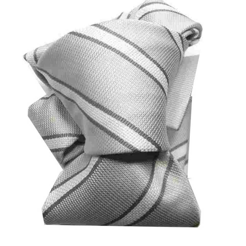 Cravatta a righe cerimonia grigio perla bianca grigia cravatte uomo tie m  italy | eBay