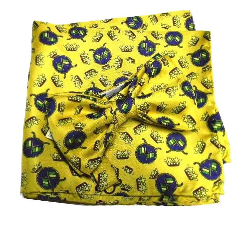 PAPILLON giallo FARFALLA gialla COMPLETO A POCHETTE DA TASCHINO yellow M ITALY - Imagen 2 de 2
