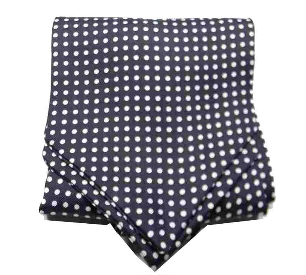 Ascot Homme à Pois Bleu Blanc en Soie Cashe Avec Made IN Italy Haut Class - Picture 10 of 11
