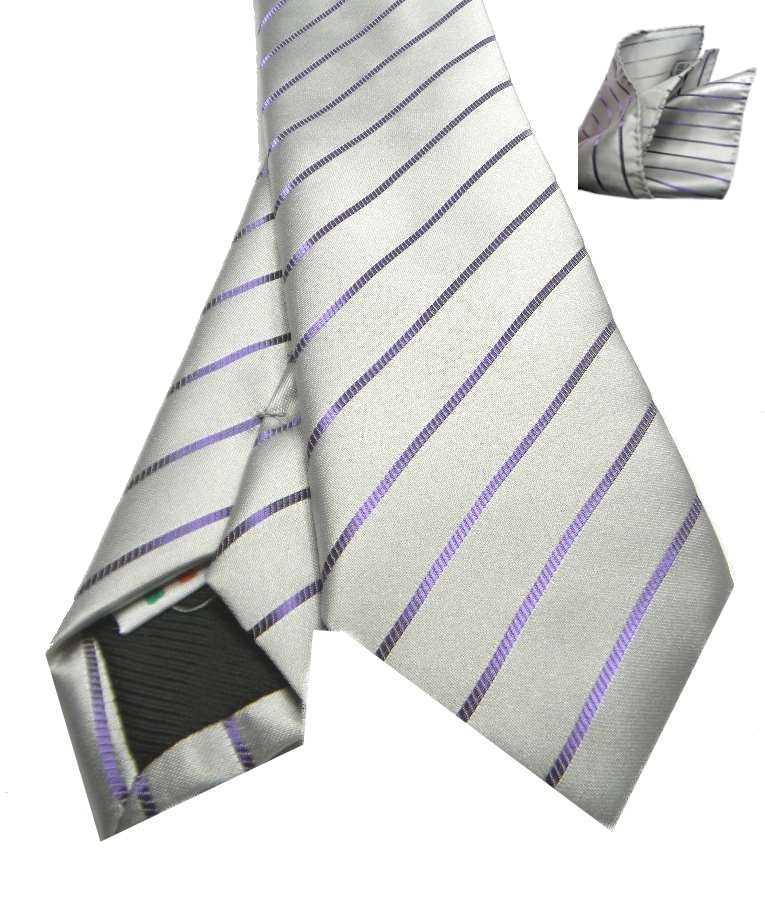 Set Cravatta E Pochette Uomo Fantasia - Elegante Per Matrimoni E Occasioni Speciali - Foto 2