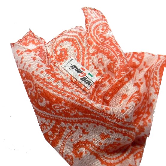 Schal Herren Damen Fanta Paisley Made Italy 70er Kragen Taschentuch Modal - Bild 7 von 8
