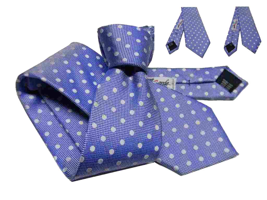 Elegante Herren Krawatte Gepunktet Zeremonie Neuheit Seide Made in Italy Slim - Bild 7 von 8
