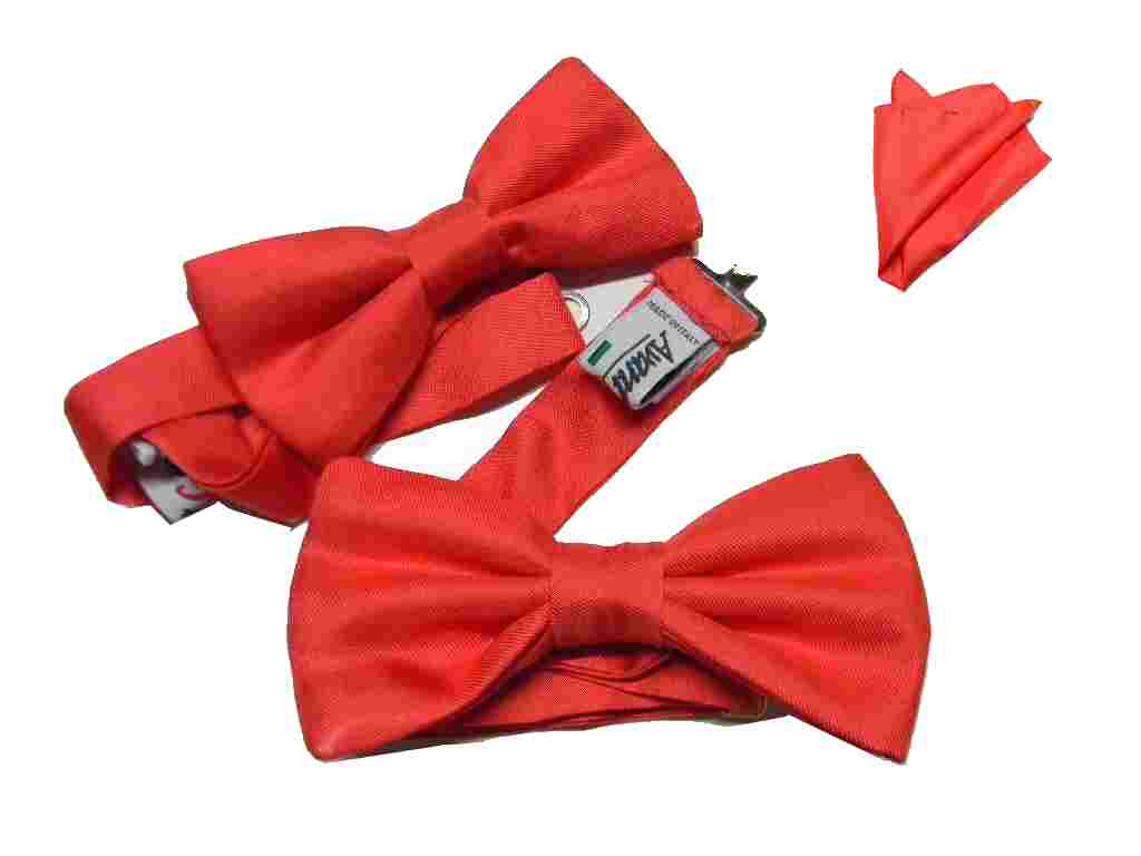 Papillon bimbo corallo novita seta farfallino bambino anche completo  pochette | eBay