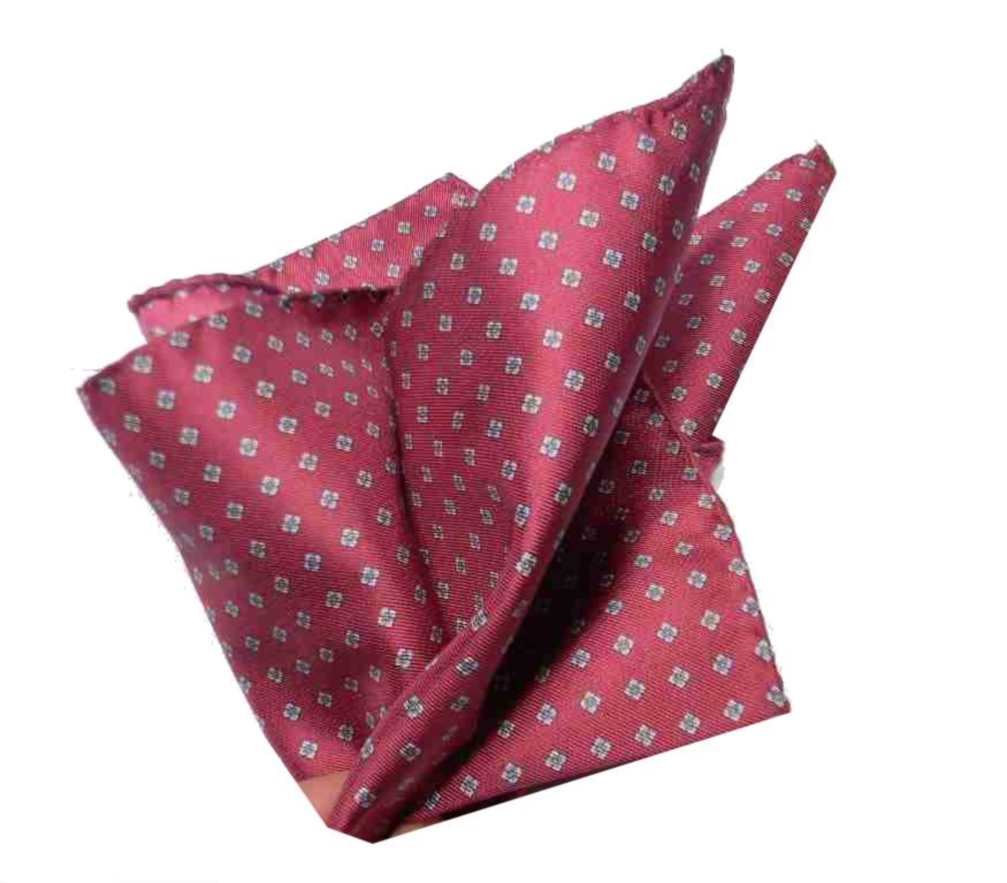 Bordeaux Pochette Uomo Bianca Seta Fazzoletto Da Taschino Uomo