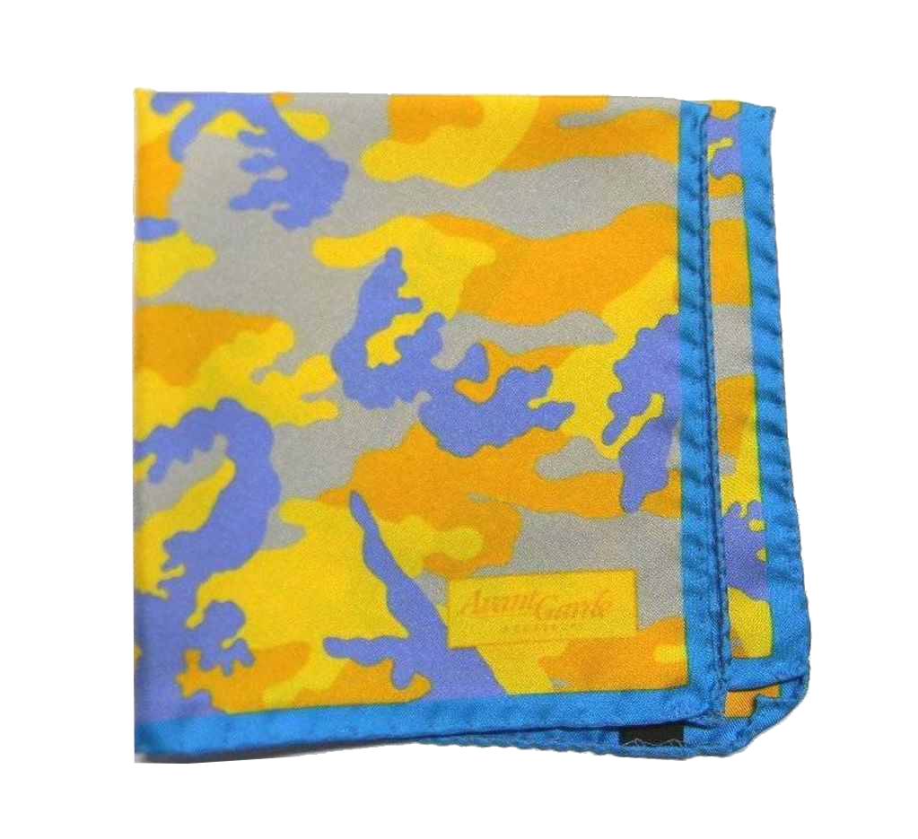 POCHETTE DA TASCHINO UOMO CAMOUFLAGE SETA MADE ITALY FAZZOLETTO FANTASY MIMETICA - Bild 12 von 31