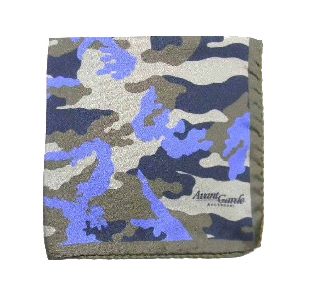 POCHETTE DA TASCHINO UOMO CAMOUFLAGE SETA MADE ITALY FAZZOLETTO FANTASY MIMETICA - Bild 14 von 31