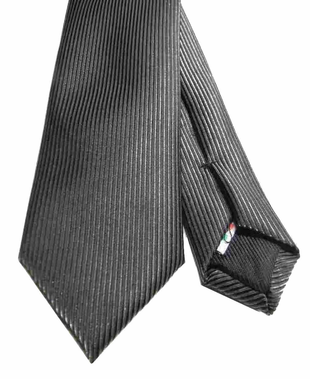 CRAVATTA nera uomo disponibile larga e stretta CRAVATTINO nero a righette fini - Imagen 6 de 8