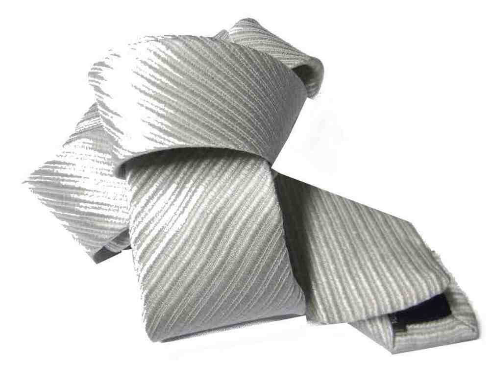 CRAVATTA grigia CRAVATTINO SETA tinta unita Grigio Cerimonia VARI GRIGI Skin Tie - Imagen 8 de 9