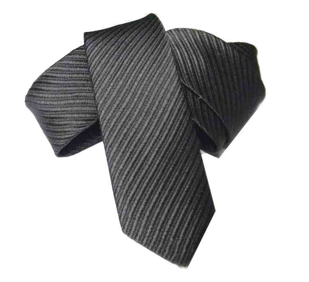 CRAVATTA grigia CRAVATTINO SETA tinta unita Grigio Cerimonia VARI GRIGI Skin Tie - Imagen 9 de 9