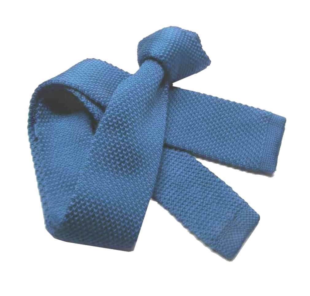Cravatta in maglia slim tinta unita in vari colori nera verde blu rossa gialla - Imagen 14 de 25
