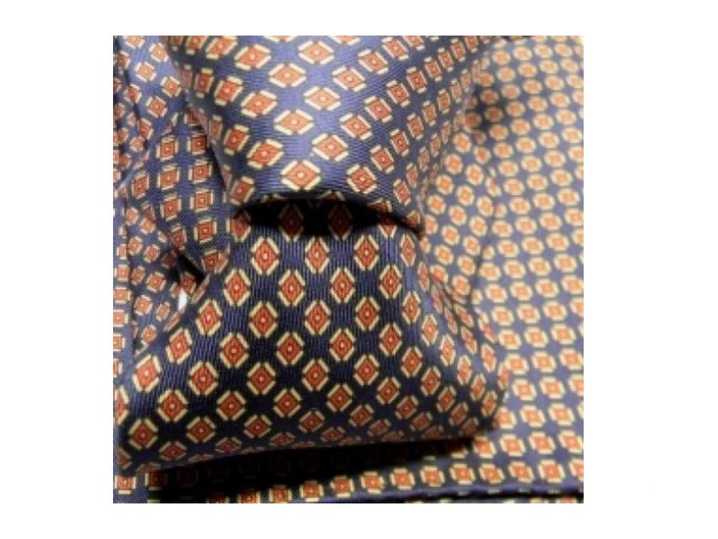 COMPLETO UOMO CRAVATTA 8 SETA STAMPATA COMPLETA A POCHETTE DA TASCHINO M ITALY - Imagen 2 de 2