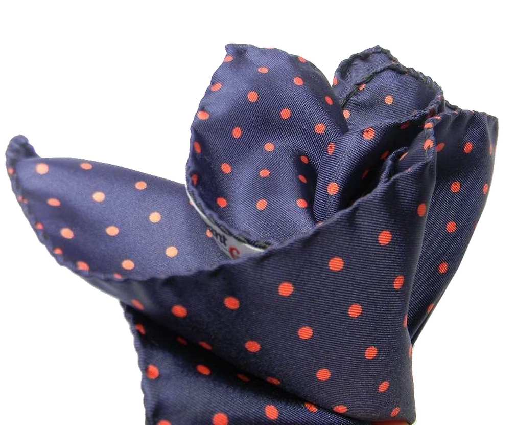 POCHETTE uomo SETA blu a POIS bianco rosso giallo Fazzoletto da taschino  GIACCA | eBay