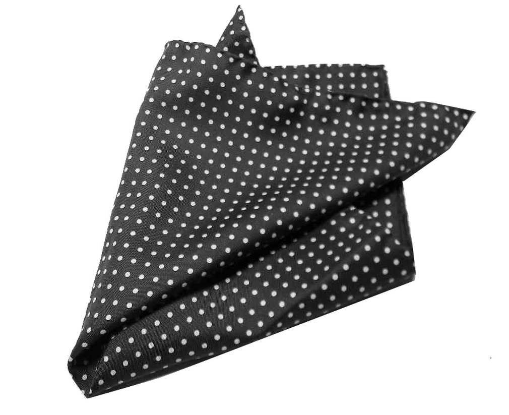 POCHETTE uomo SETA FAZZOLETTINO A POIS DA TASCHINO NERO ROSSO GRIGIO VERDE PUNTI - Picture 13 of 14