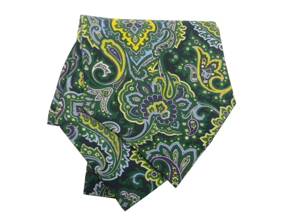 Ascot Hombre Seda Pura Varios Dibujos Cachemira Multicolor Producto De - Imagen 12 de 16