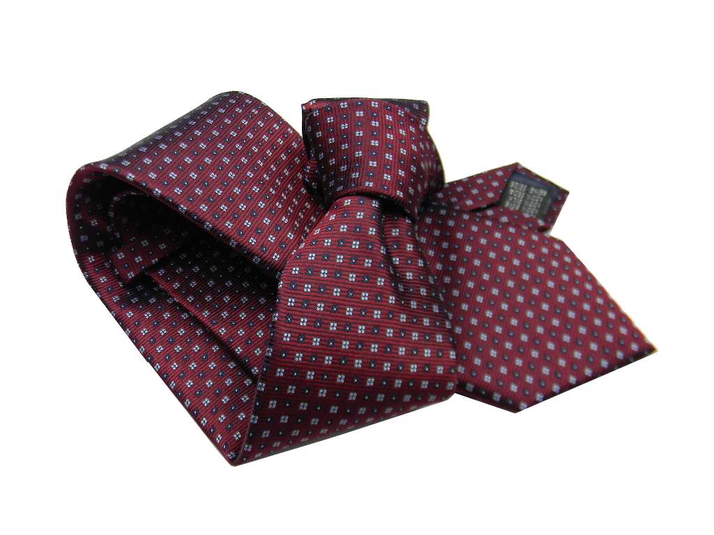 Cravatta bordeaux rosso seta handmade in italy microdisegno unita spina pesce - Picture 11 of 12
