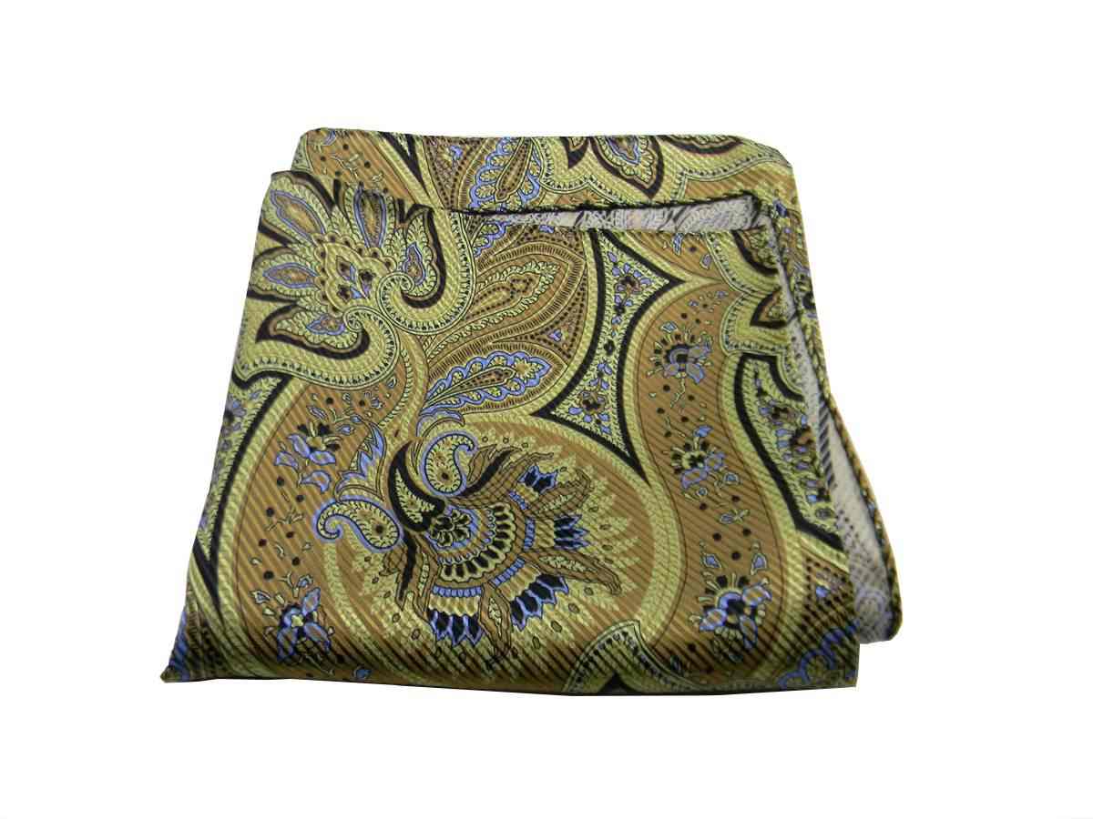 FAZZOLETTO DA TASCHINO UOMO POCHETTE UOMO HANDKERCHIEF STAMPA CASHMERE PAISLEY - Picture 16 of 17