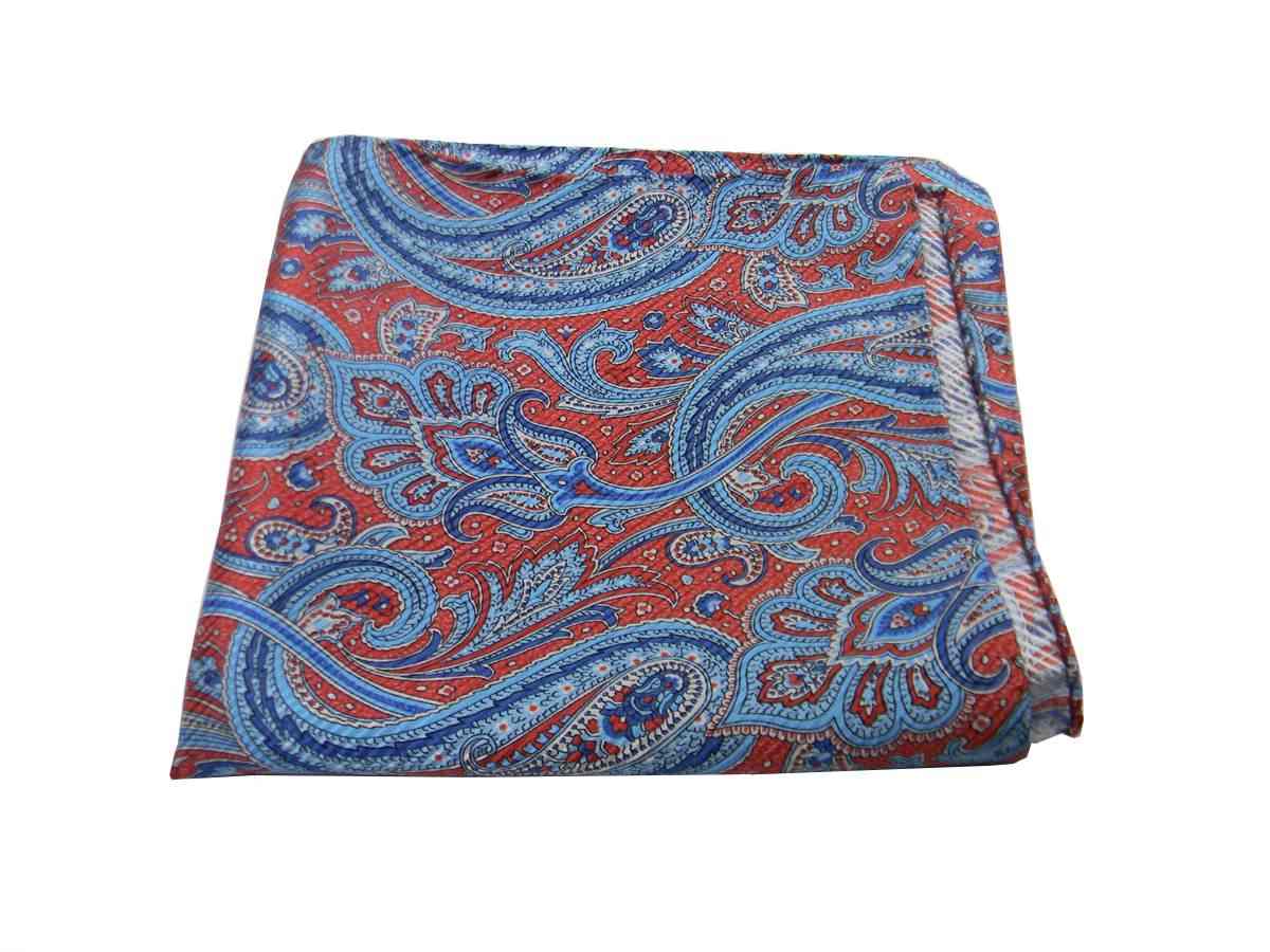 FAZZOLETTO DA TASCHINO UOMO POCHETTE UOMO HANDKERCHIEF STAMPA CASHMERE PAISLEY - Picture 14 of 17
