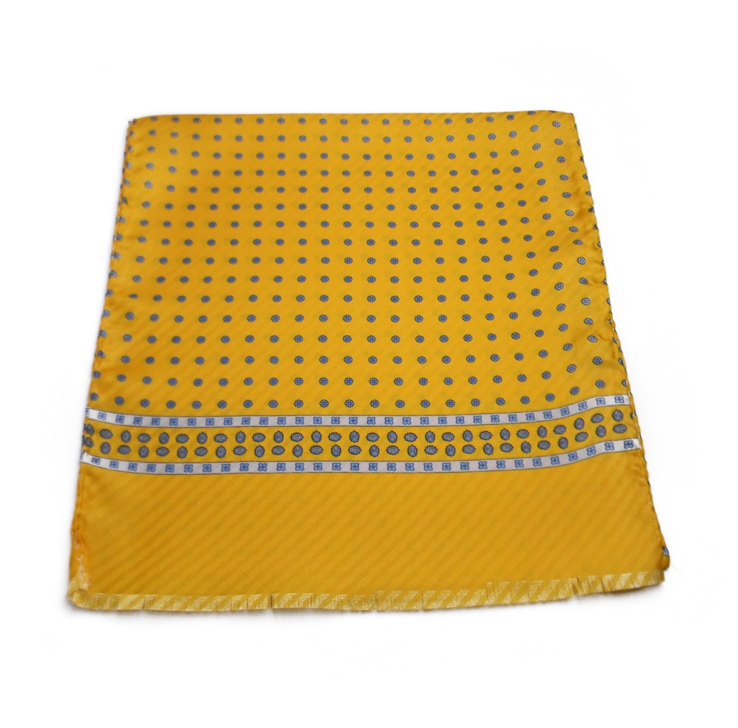 SCIARPA SETA uomo GIALLA MAN silk scarf DISEGNI CLASSICI OFFERTA DA NEGOZIO SPEC - Foto 12 di 13