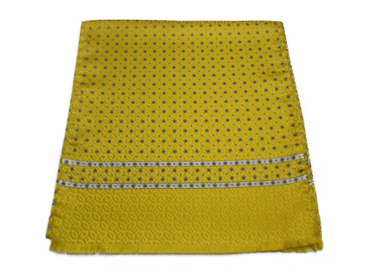SCIARPA SETA uomo GIALLA MAN silk scarf DISEGNI CLASSICI OFFERTA DA NEGOZIO SPEC - Foto 13 di 13