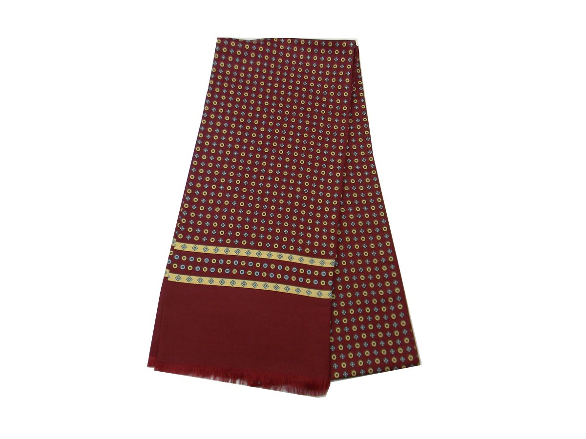SCIARPA elegante rosso bordeaux seta per uomo sciarpe tubolari Made in Italy - Imagen 7 de 8