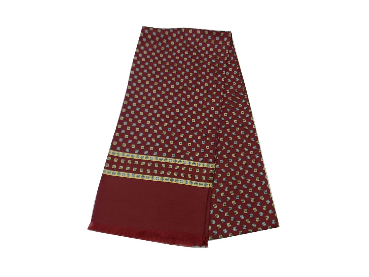 SCIARPA elegante rosso bordeaux seta per uomo sciarpe tubolari Made in Italy - Imagen 8 de 8