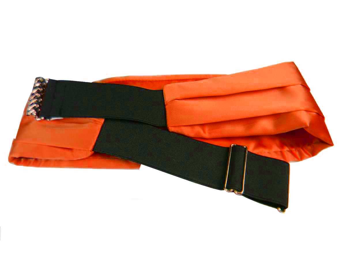 Fascia da smoking uomo arancione a scelta completo papillon | eBay