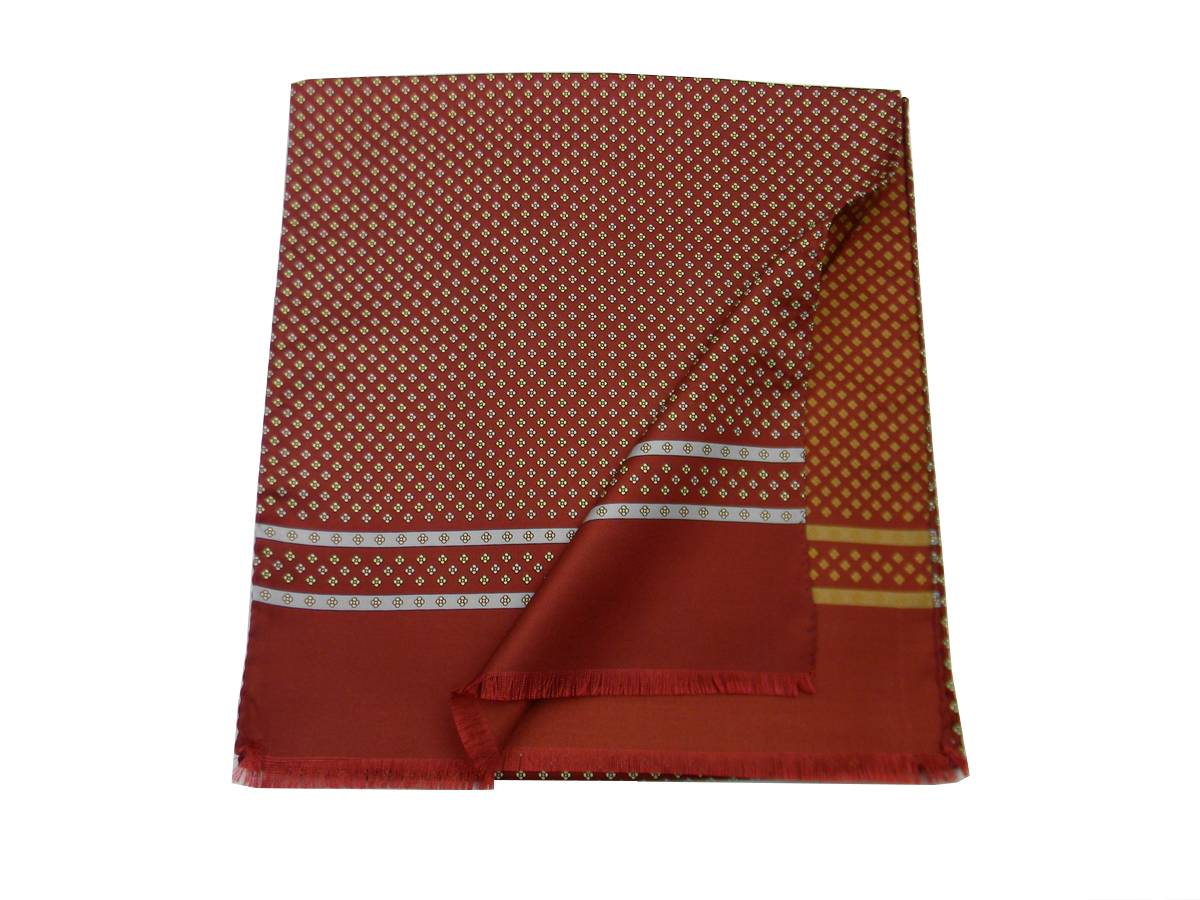 Bufanda Elegante Rojo Burdeos Seda para Hombre Individual Varios Made IN Italy - Imagen 8 de 13