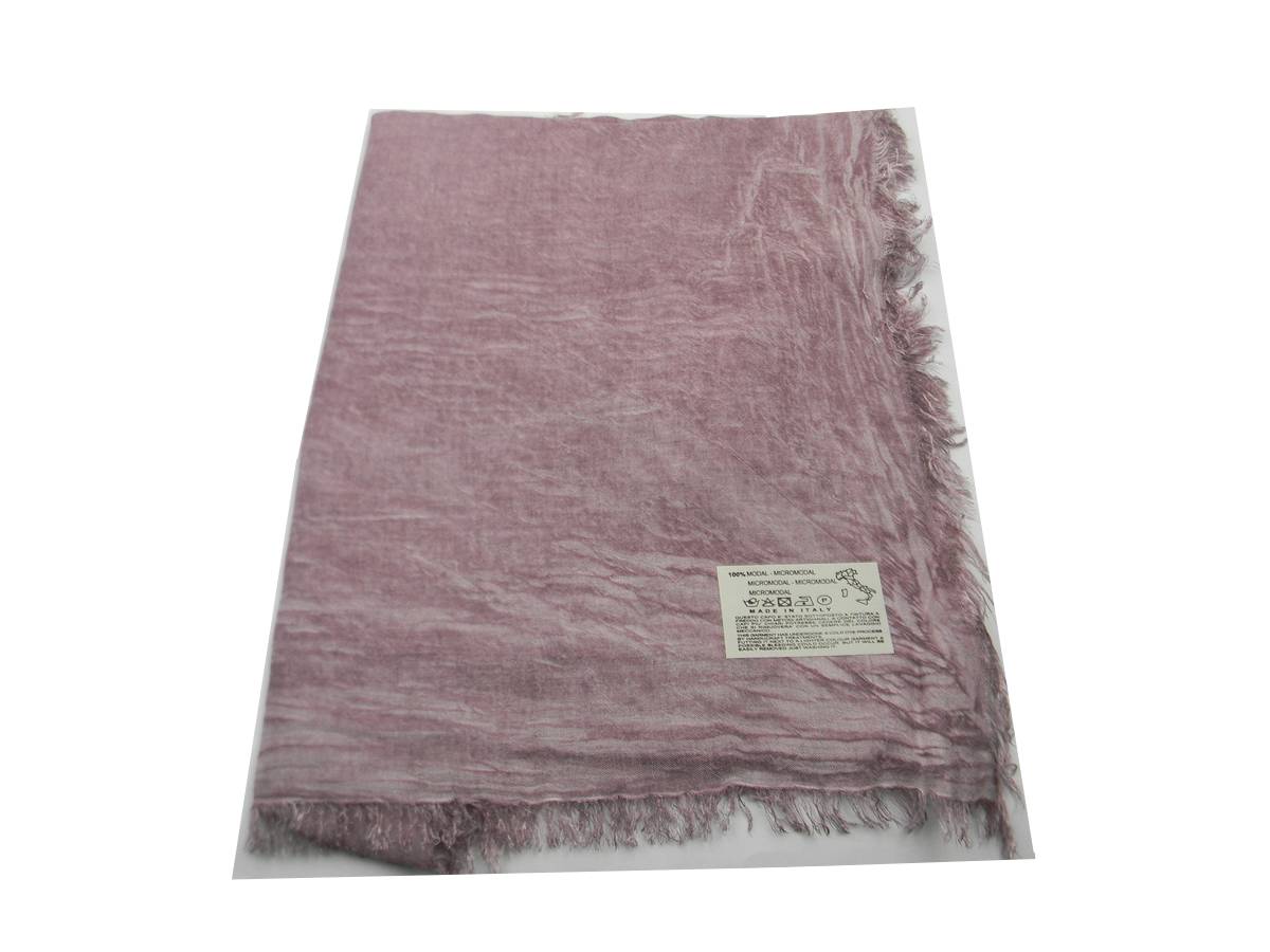 Schal Einfarbig Pasmina Dun Mann Frau Zerknittert Made IN Italy - Picture 15 of 19