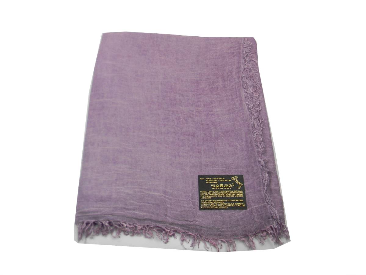 Schal Einfarbig Pasmina Dun Mann Frau Zerknittert Made IN Italy - Picture 17 of 19