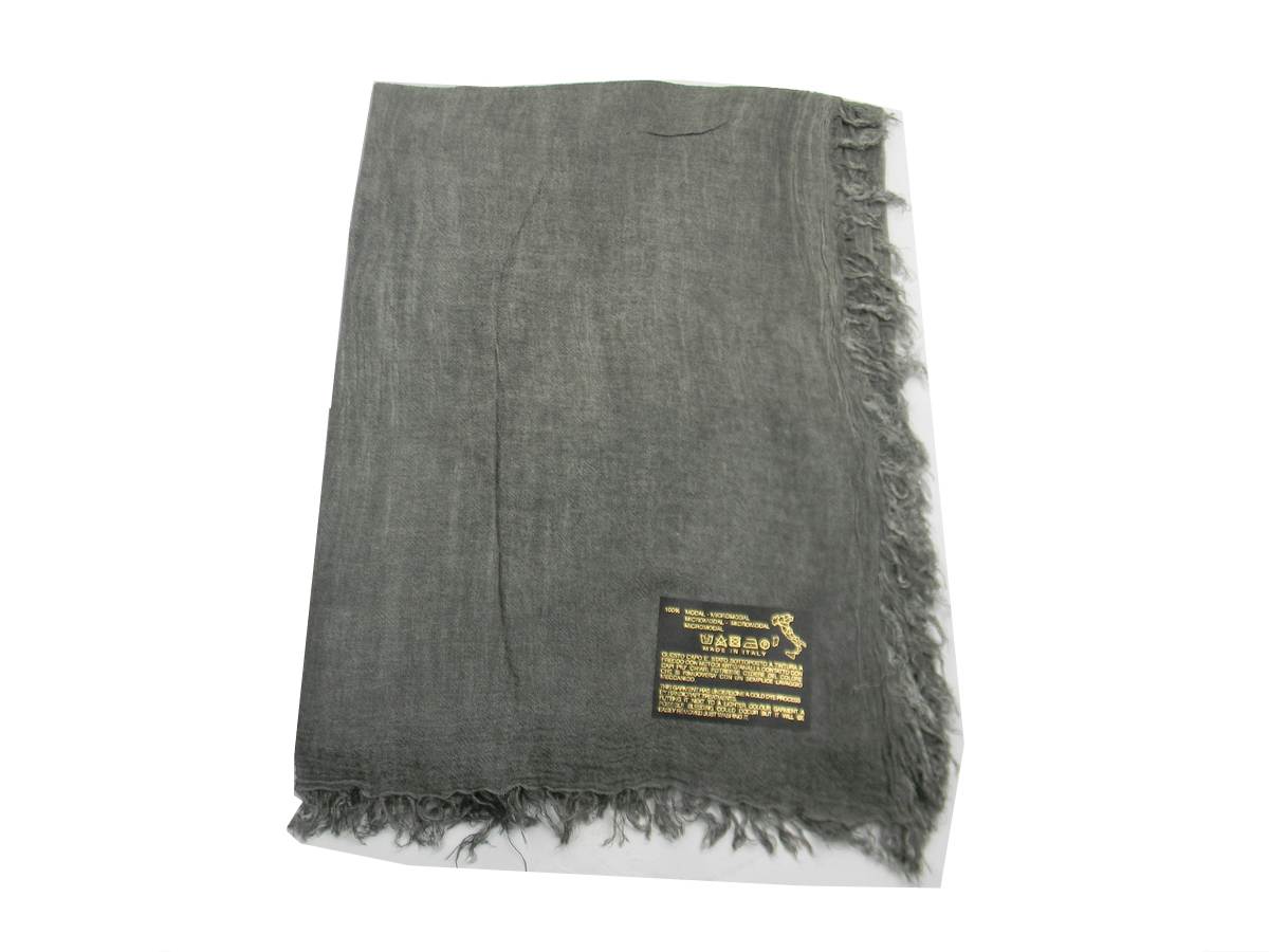 Schal Einfarbig Pasmina Dun Mann Frau Zerknittert Made IN Italy - Picture 13 of 19