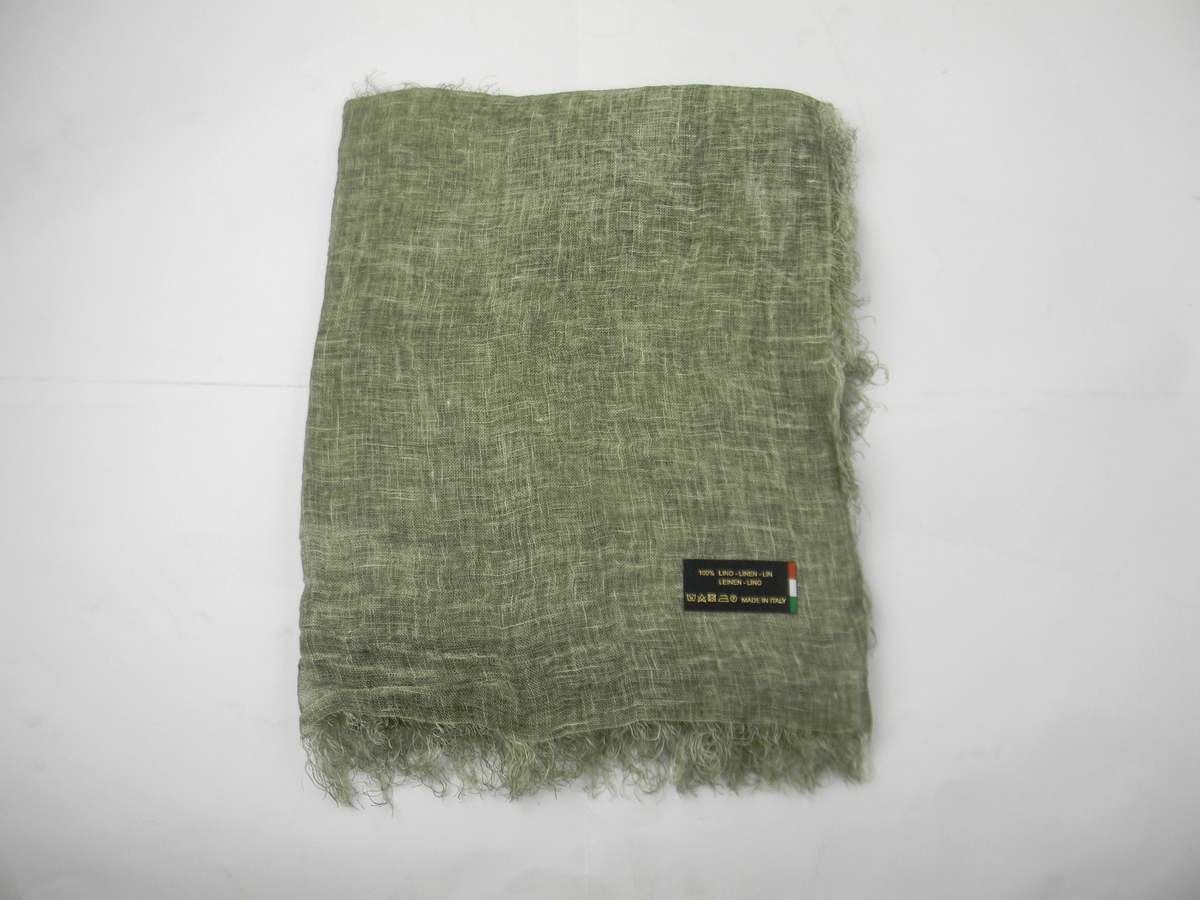 SCIARPA in LINO tinta unita UOMO VARI CORI NERA BIANCA BEIGE FANGO VERDE ARAGOST - Picture 17 of 22