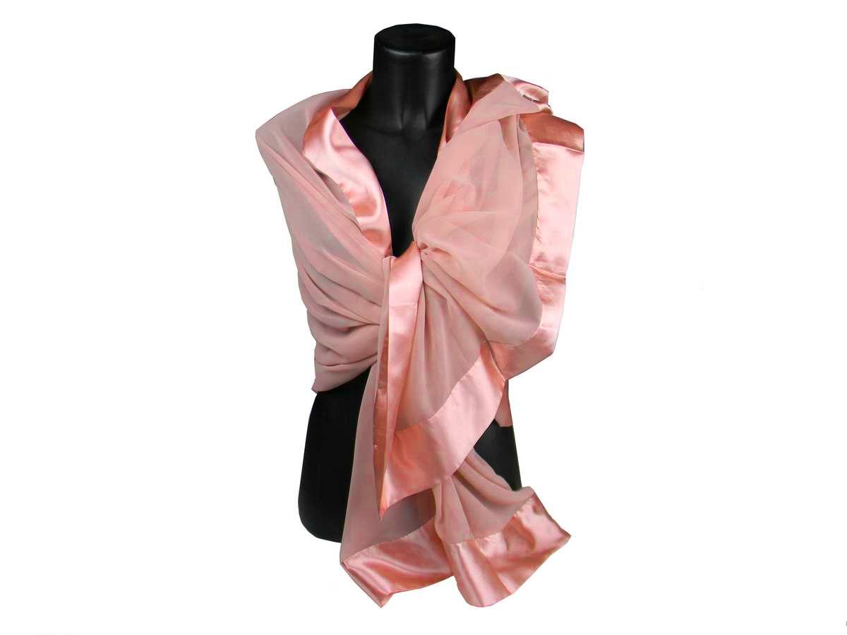 Elegante STOLA weiß silbergrau beige schwarz rot Sprung SATIN STOLEN ZEREMONIE - Bild 18 von 21