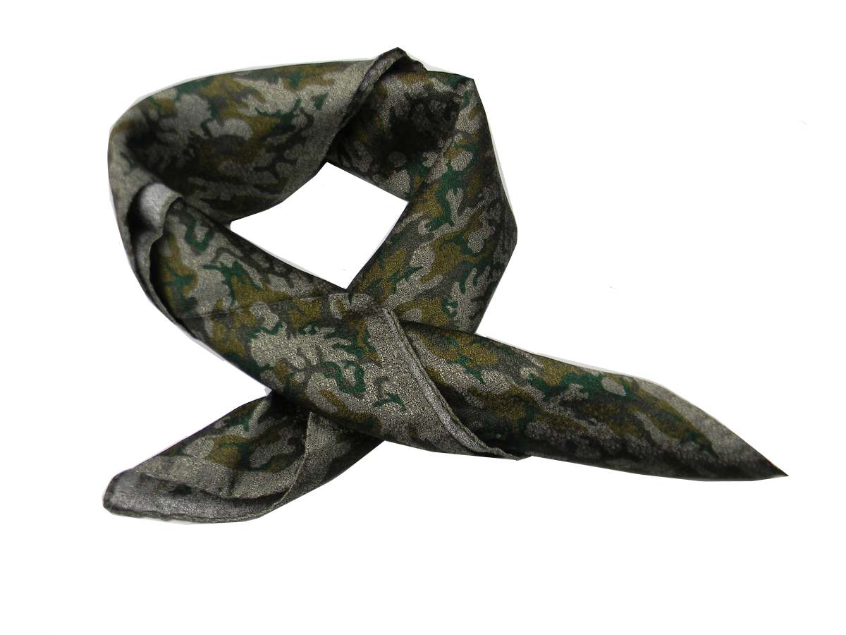 HERREN DAMEN TUCH CAMOUFLAGE MAN HALSTUCH Camouflage Reine SEIDE M ITALY - Bild 5 von 7
