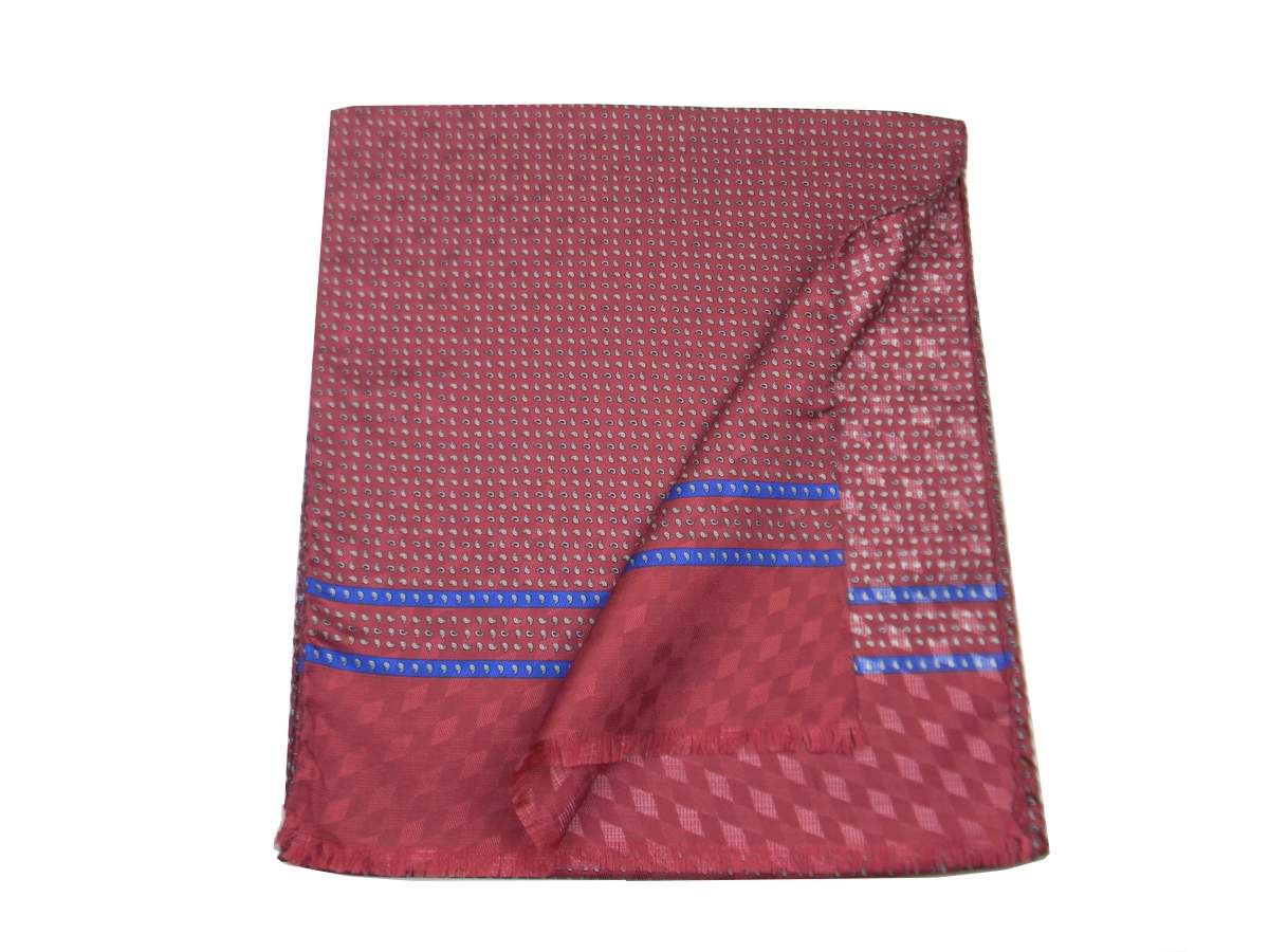 Bufanda Elegante Rojo Burdeos Seda para Hombre Individual Varios Made IN Italy - Imagen 10 de 13