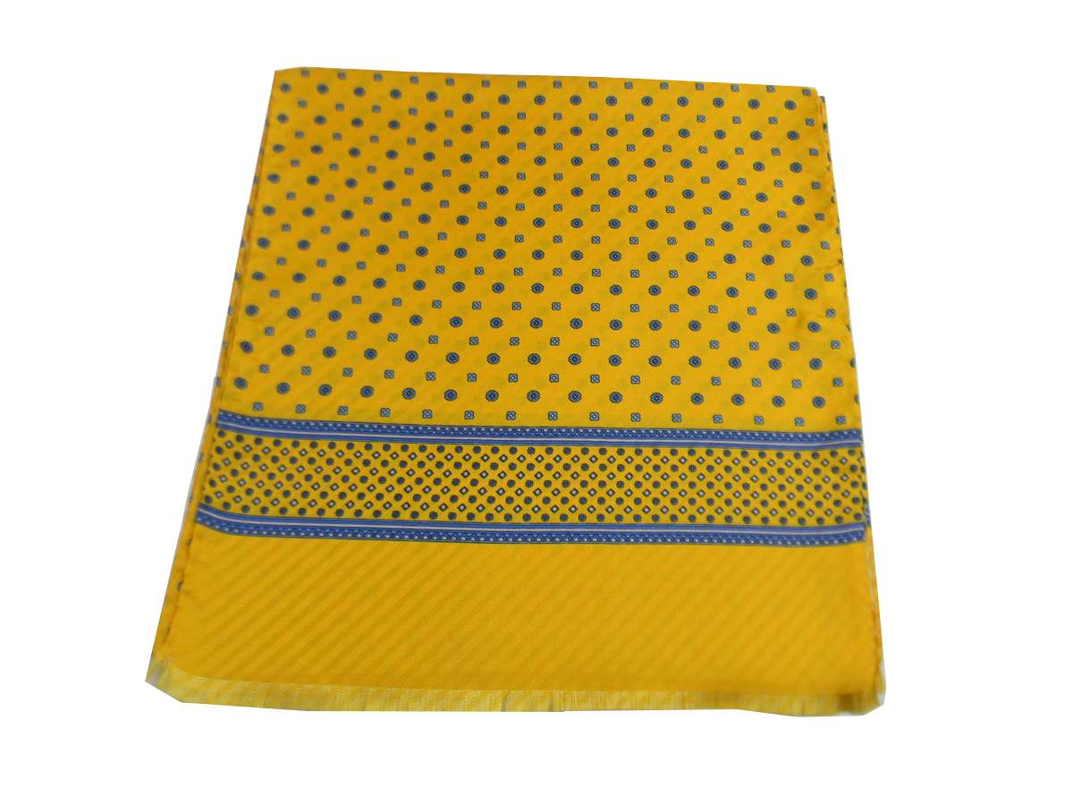 SCIARPA SETA uomo GIALLA MAN silk scarf DISEGNI CLASSICI OFFERTA DA NEGOZIO SPEC - Foto 10 di 13