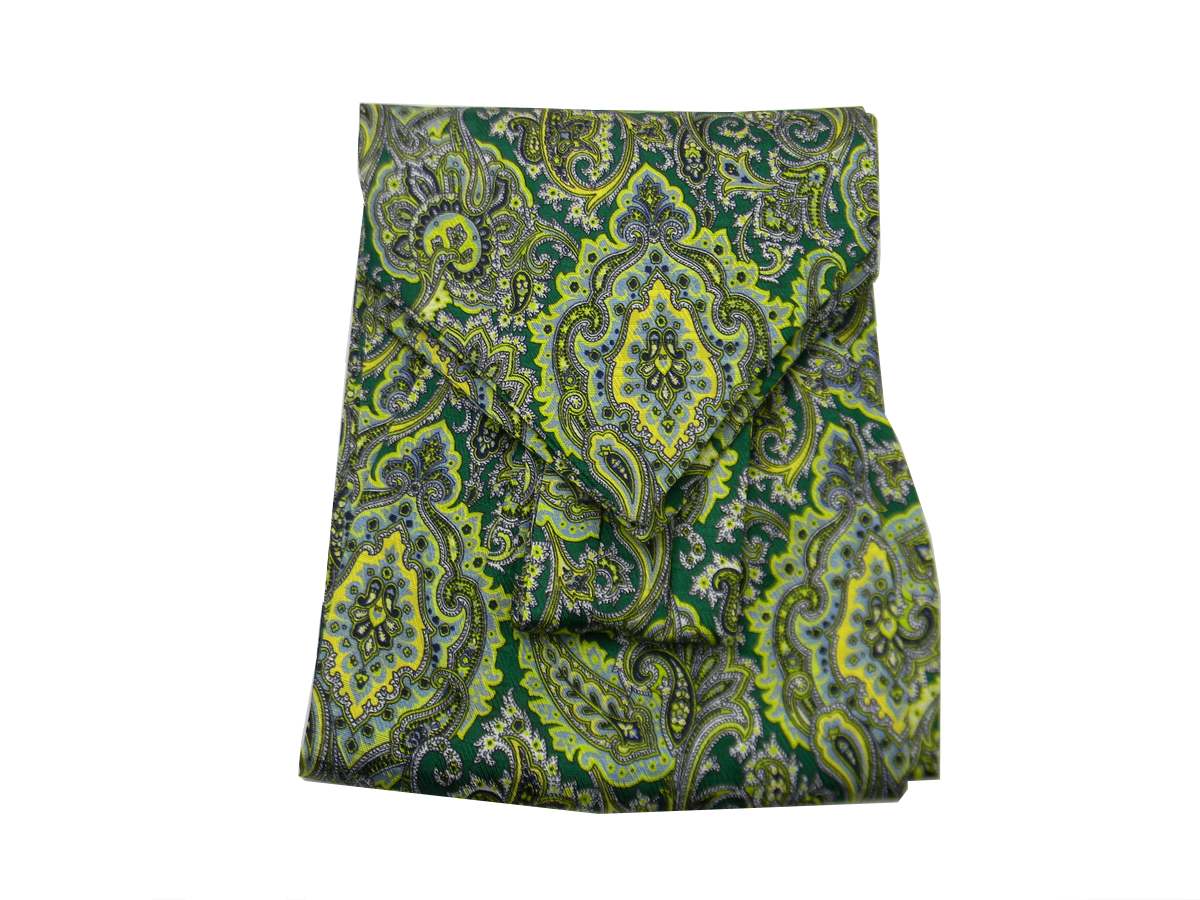 Ascot Hombre Seda Pura Varios Dibujos Cachemira Multicolor Producto De - Imagen 9 de 16