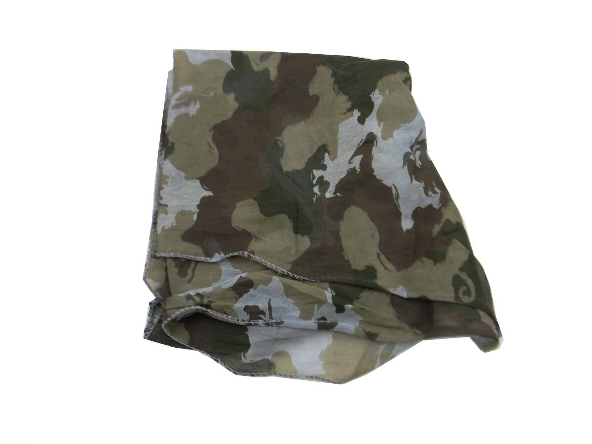 Foulard fanta mimetico kefia mimetica vintage usa camouflage azzurra beige fango - Picture 13 of 16